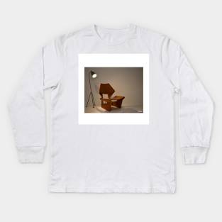 this design in a furniture chair in vintage minimalism art ecopop photograph Kids Long Sleeve T-Shirt